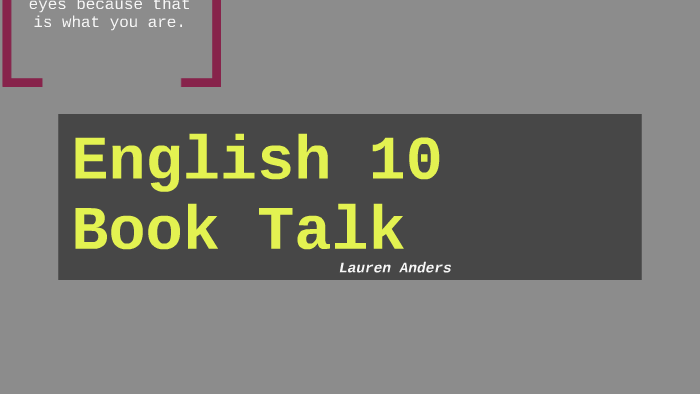 Book Talk by Lauren Anders on Prezi