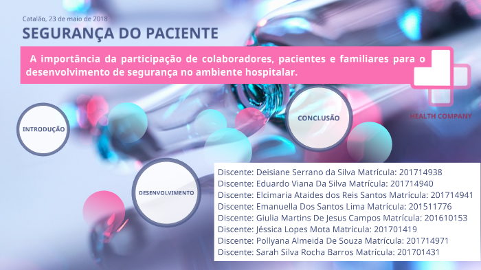 Segurança do Paciente by Sarah Barros on Prezi