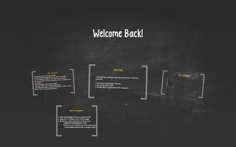 Welcome Back Ruth Welcome Back! by Ruth Castro on Prezi