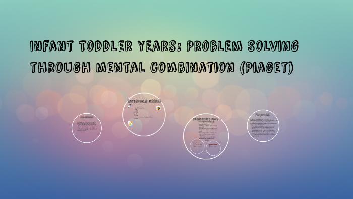 Infant Toddler Years Problem Solving through mental combina by