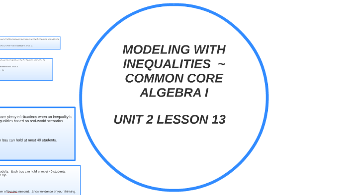 modeling with inequalities common core algebra i homework
