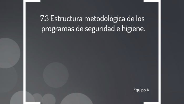 Estructura metodologica de los programas de seguridad e higiene by Rafa