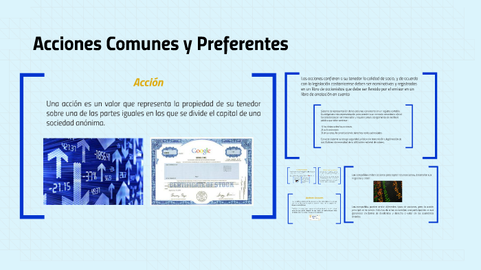 Acciones Comunes Y Preferentes By Amy Vila