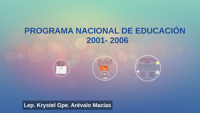 PROGRAMA NACIONAL DE EDUCACION By Krystel Arevalo Macias On Prezi