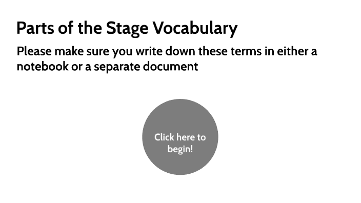 vocabulary presentation stage