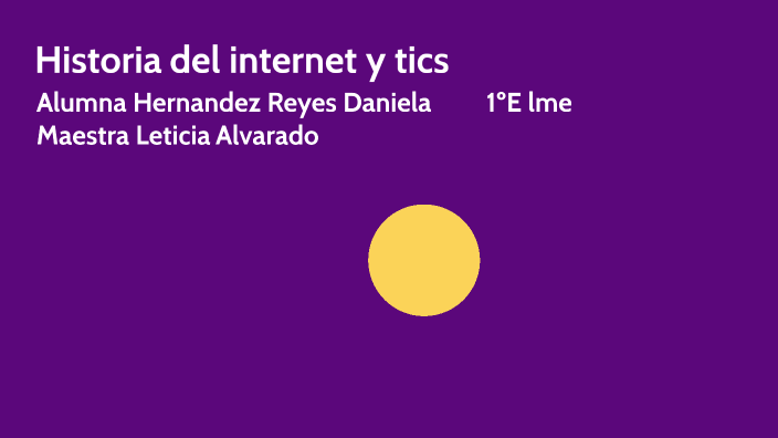 Historia del internet y tics by Daniela Hernandez on Prezi