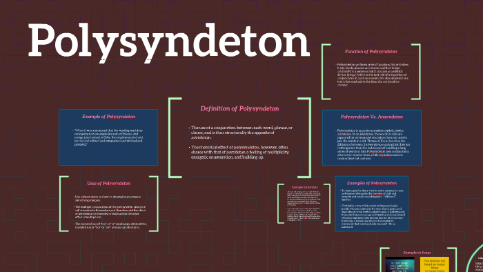 polysyndeton examples