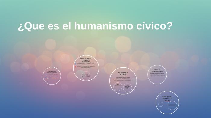 ¿Que es el humanismo civico? by federico gomez