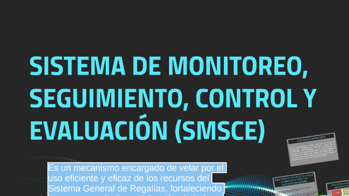 SISTEMA DE MONITOREO, SEGUIMIENTO, CONTROL Y EVALUACIÓN (SMS By Daniela ...