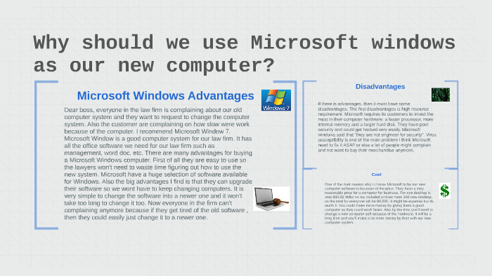 Why should we use Microsoft as our new computer? by Andy Zhao on Prezi