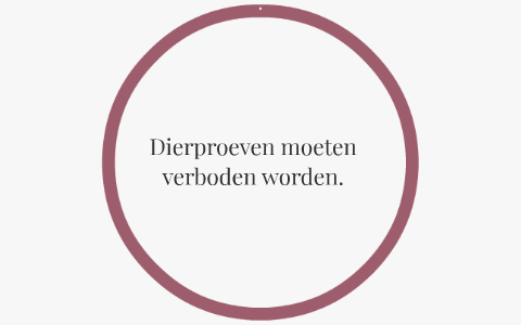 Dierproeven moeten verboden worden. by Suzanne Strating on Prezi