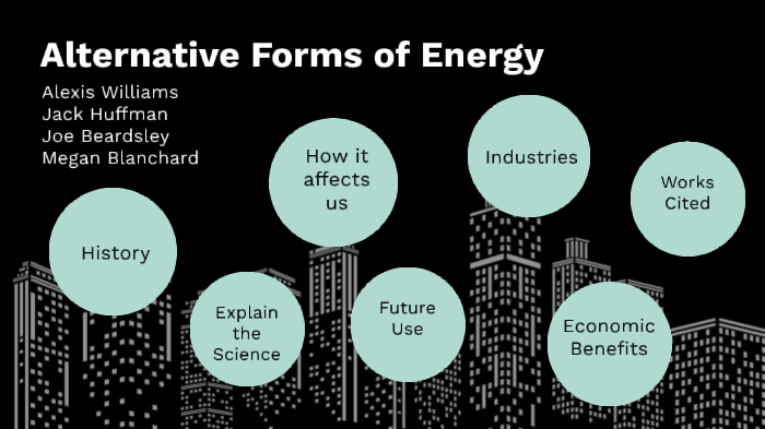 three forms of alternative energy