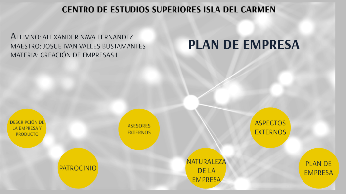 PLAN DE EMPRESA by ALEXANDER NAVA FERNANDEZ on Prezi