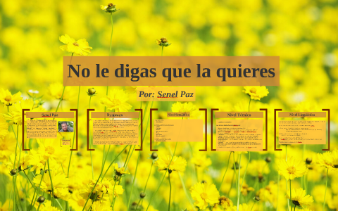 No le digas que la quieres by Coralys Cubero on Prezi Next