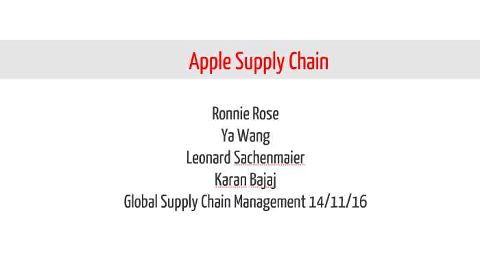 APPLE SUPPLY CHAIN by Ya Wang on Prezi