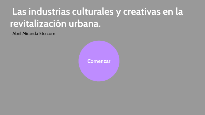 las industrias culturales y creativas en la revitalización urbana. by ...