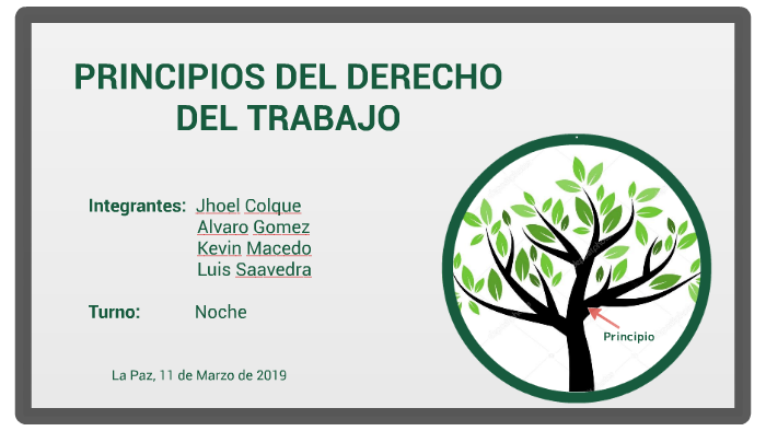 PRINCIPIOS DEL DERECHO DEL TRABAJO By Luis Saavedra Jerez On Prezi