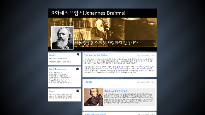 요하네스 브람스(Johannes Brahms) by 정근 최 on Prezi