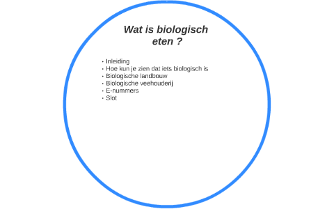 Wat is biologisch eten ? by Aniek van Creij on Prezi