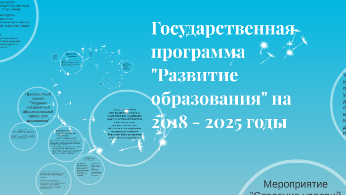 Приоритетные проекты в рамках реализации государственной образовательной развитие образования