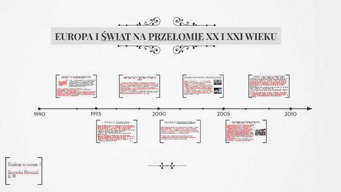 EUROPA I ŚWIAT NA PRZEŁOMIE XX I XXI WIEKU by Dominika Klimczak on Prezi