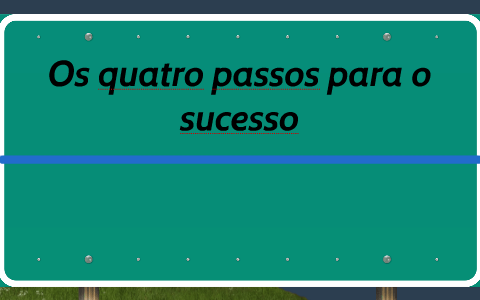Os quatro passos para o sucesso by André Bastos on Prezi