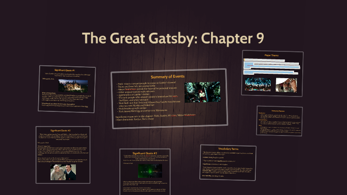 The Great Gatsby Chapter 9 By Ashley Yip
