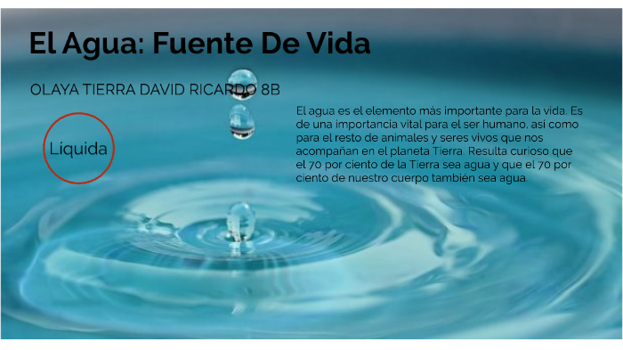 El Agua: Fuente de Vida by DAVID RICARDO OLAYA TIERRA on Prezi