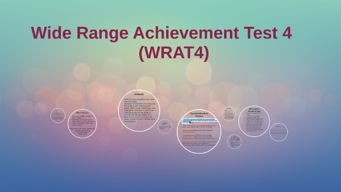 wide range achievement test