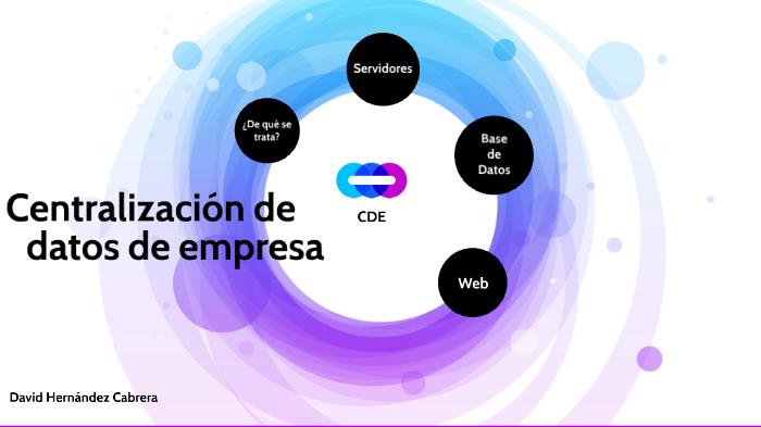 CENTRALIZACIÓN DE DATOS DE UNA EMPRESA by David Hernández Cabrera on Prezi