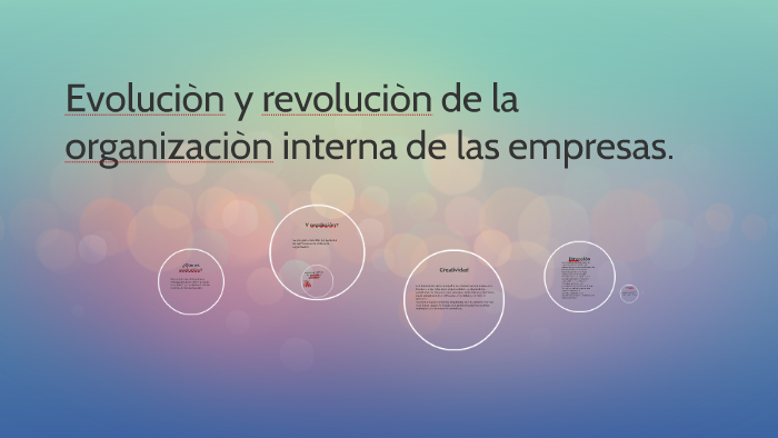 Evoluciòn y revoluciòn de la organizaciòn interna de las emp by reyna