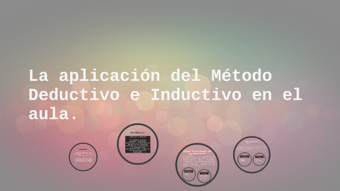 La aplicación del Método Deductivo e Inductivo en el aula. by Griselda ...