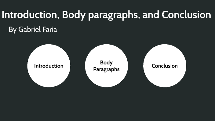 Introduction, Body paragraphs, and Conclusion by Gabriel Faria on Prezi