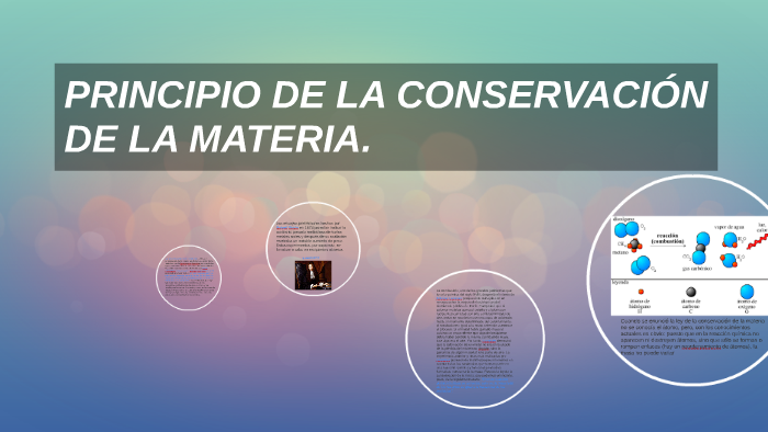 PRINCIPIO DE LA CONSERVACIÓN DE LA MATERIA. by Mauricio Reyes on Prezi
