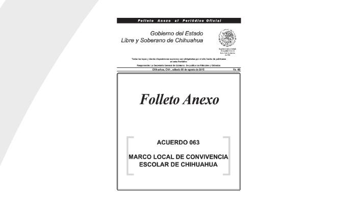 Marco Local de Convivencia Escolar Chihuahua by Héctor Alejandro