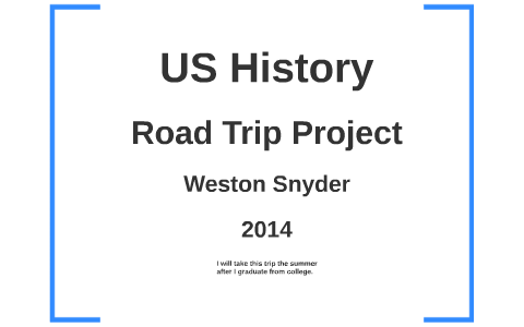 us history road trip project