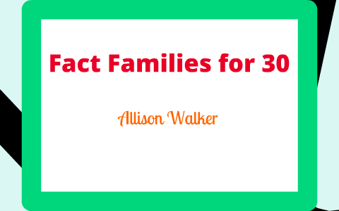 Math Lesson Plan for fact families of 30 by Allison Walker on Prezi
