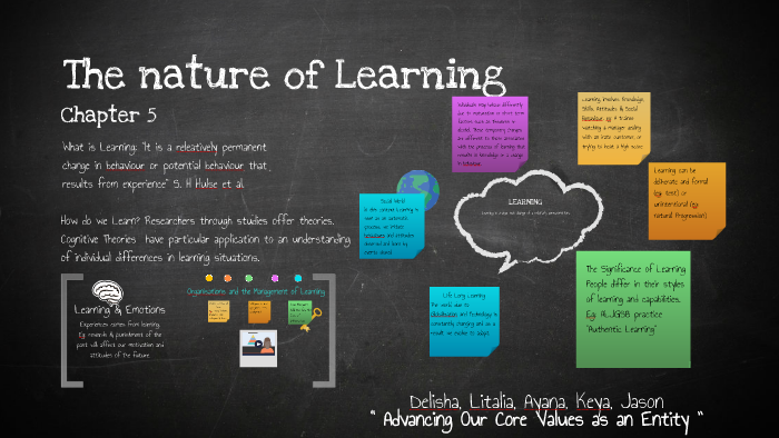 visual representation of the nature of learning and learners