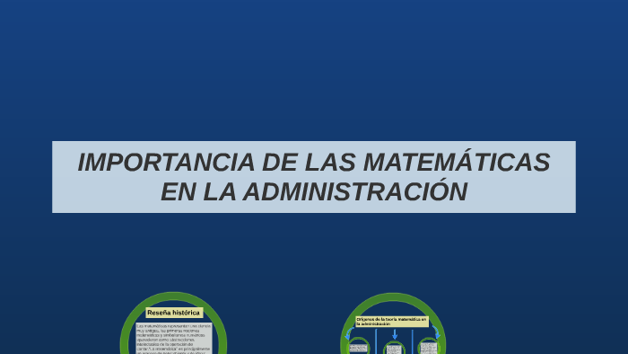 IMPORTANCIA DE LAS MATEMATICAS EN LA ADMINISTRACION by Miriam Delgado ...