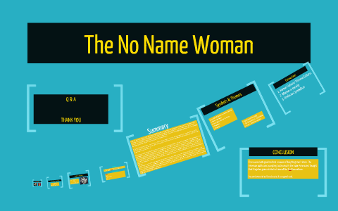 no name woman essay summary