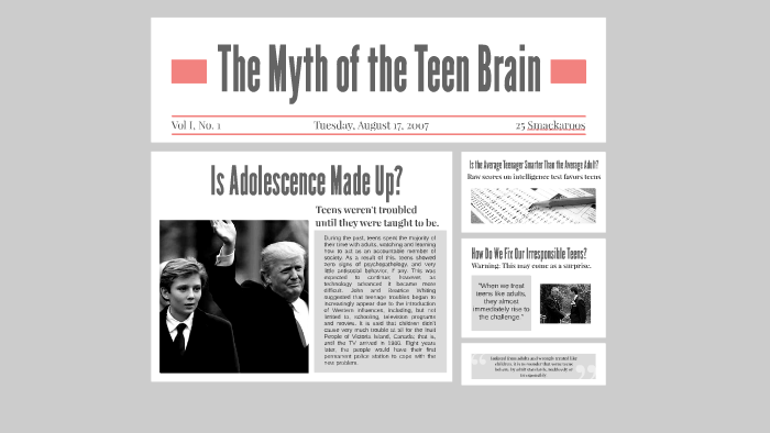 Myth of the Teenage Brain by Chase Morgan