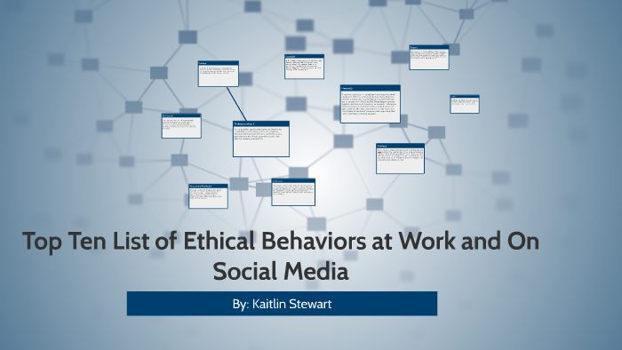 Top Ten List of Ethical Behavior at Work and On Social Media by Kaitlin ...