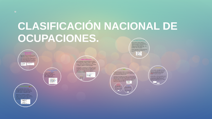 CLASIFICACIÓN NACIONAL DE OCUPACIONES. By Daniela Marulanda Salazar