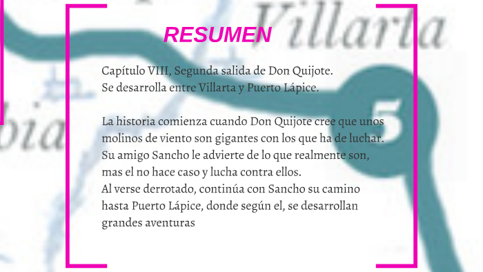 Capitulo 8 Don Quijote Resumen