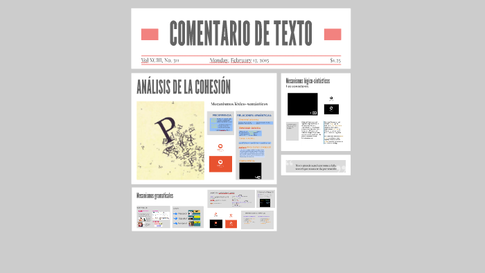 COMENTARIO DE TEXTO. COHESIÓN by María Pareja Olcina on Prezi