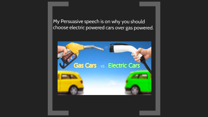 electric cars persuasive speech outline