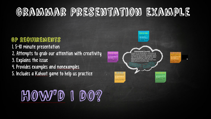what is a presentation in grammar