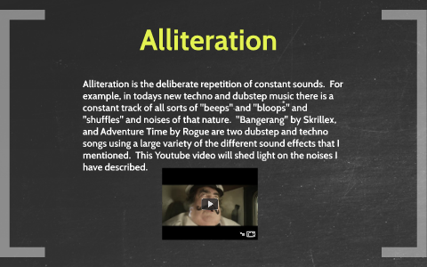 Alliteration Is The Deliberate Repetition Of Constant Sounds By Jacob Gold