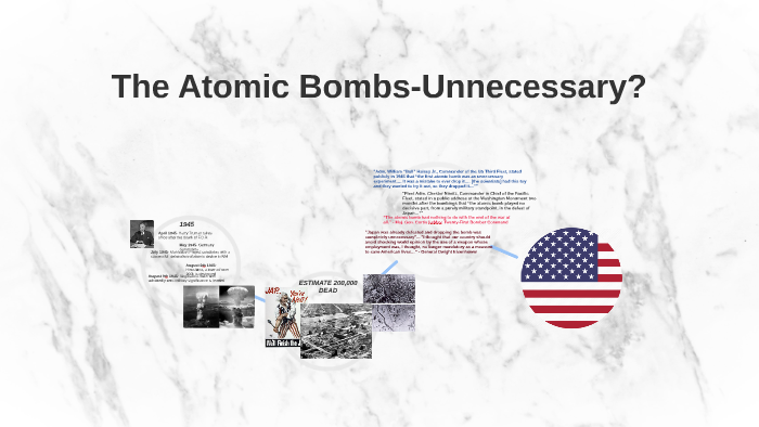 reasons why the atomic bomb was unnecessary essay