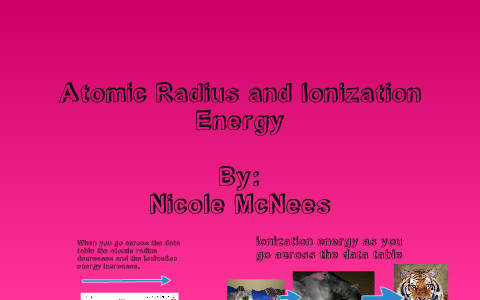 Presentation on Atomic Radius and Ionization Energy by nicole mcnees on